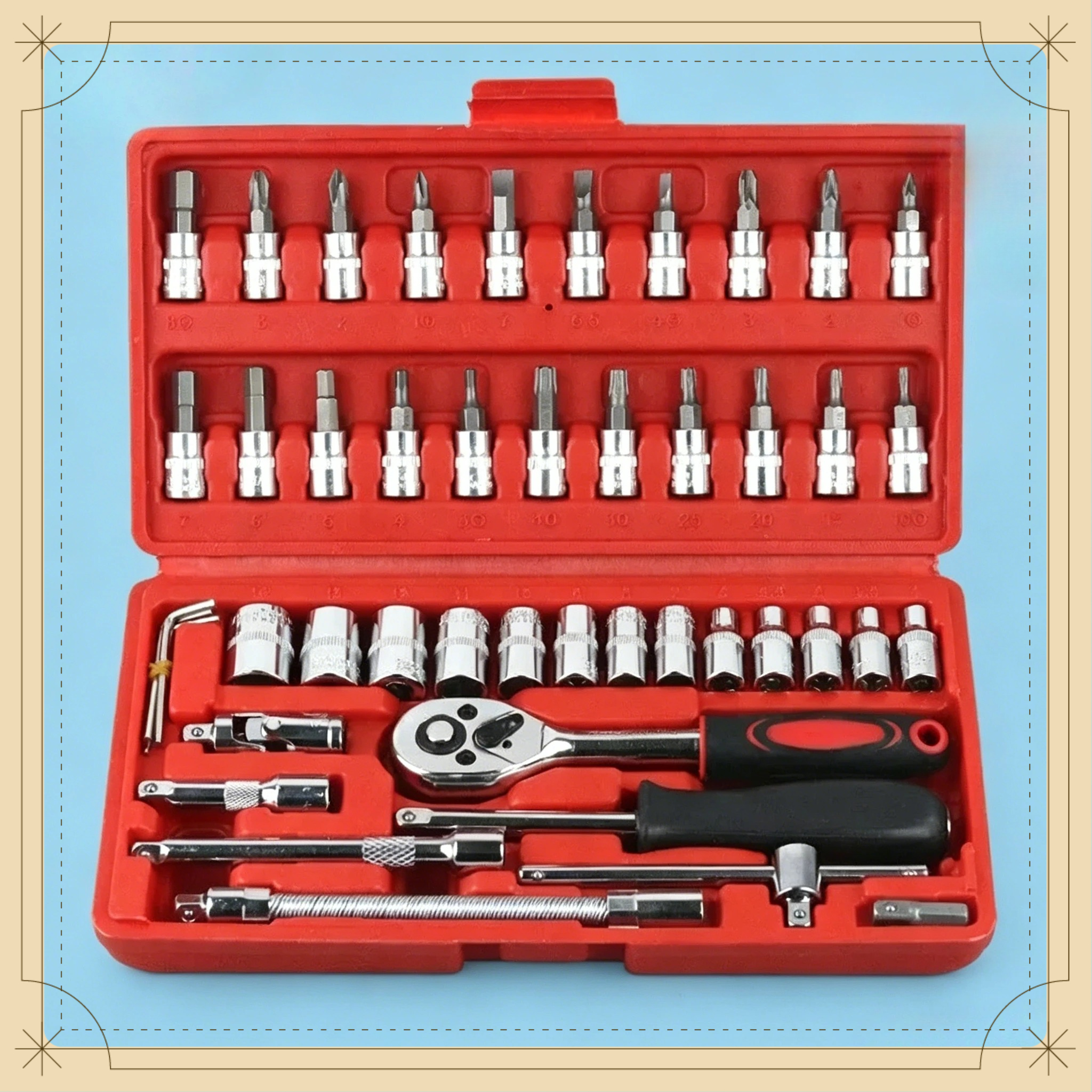 Mini Workshop Tools - Heavy Duty Automotive Tool Kit 46PCS