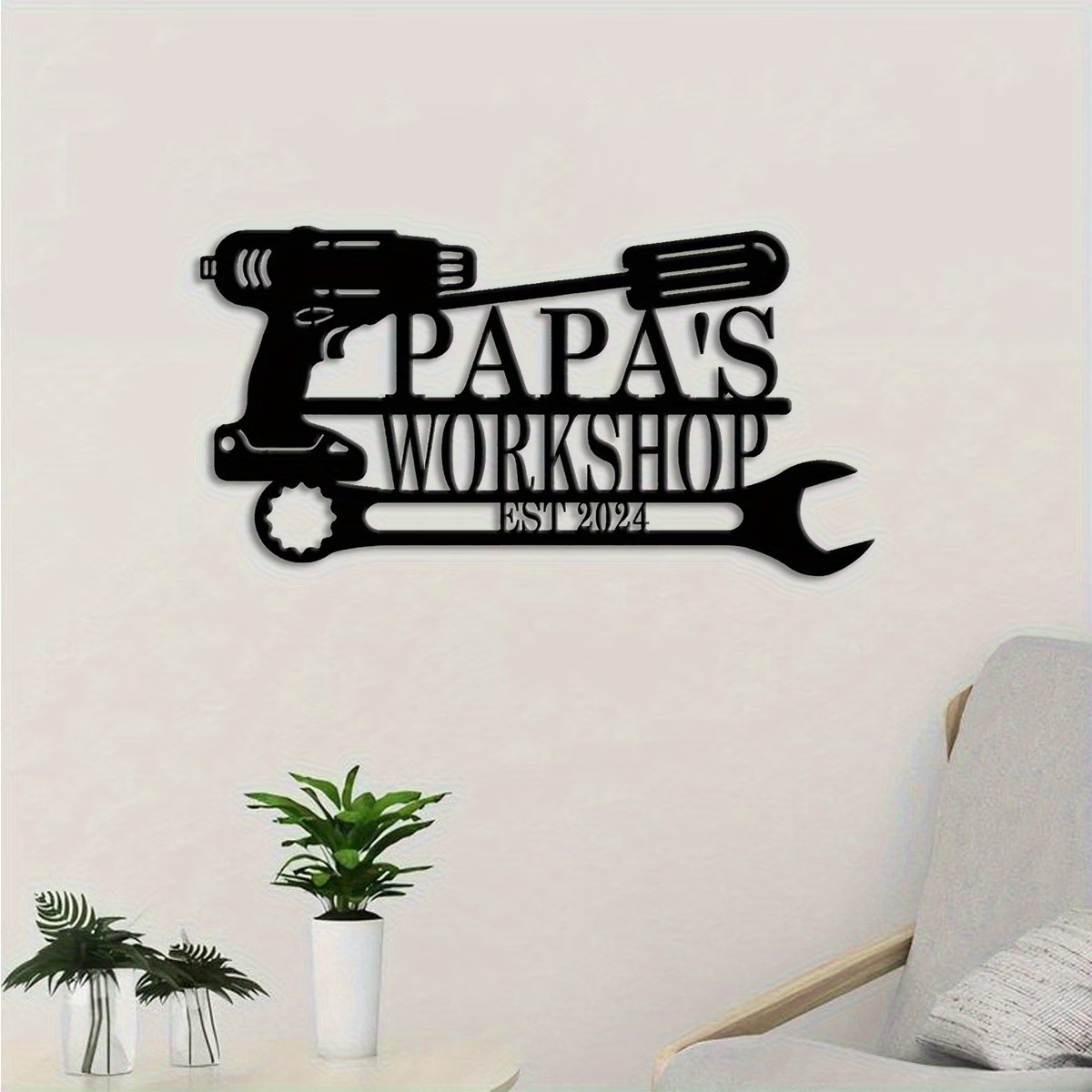 Workshop Tools Name - Custom Workshop Sign - Personalized Garage,