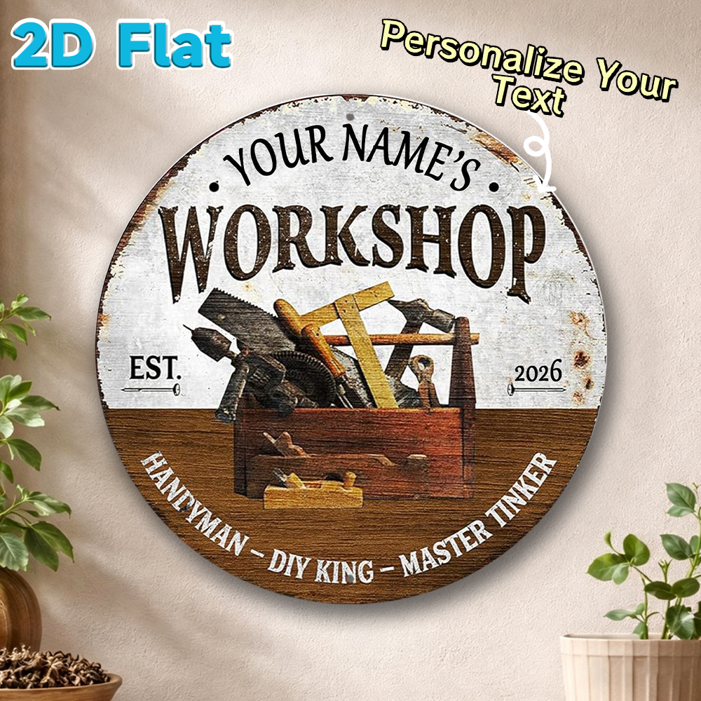Workshop Tools Name - Custom Name & Year Workshop Round