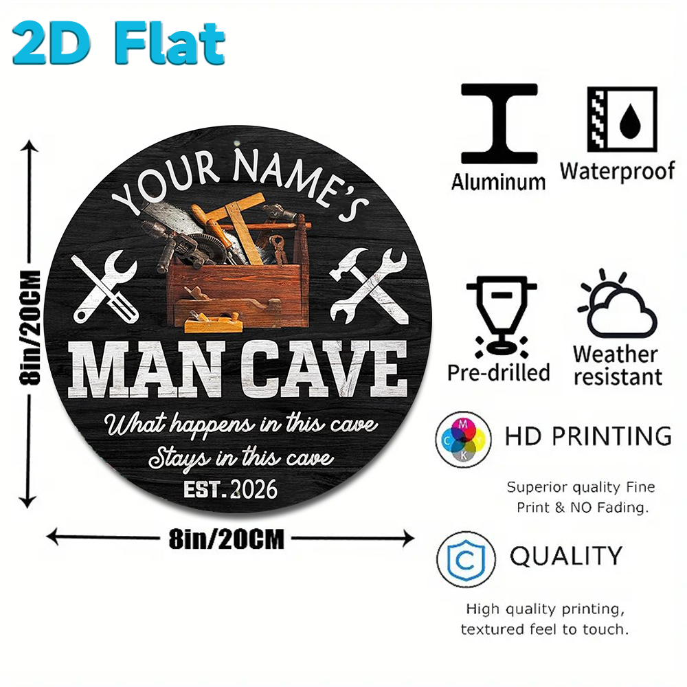 Custom Name & Year Man Cave Ro - Workshop Tools Name avaliação e preço