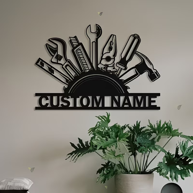 Custom Metal Tool Wall Art - P - Workshop Tools Name avaliação e preço
